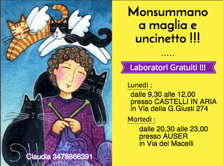 Laboratorio Gratuito di Uncinetto a Monsummano...si riparte!!!!