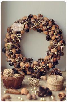 We used to collect pine cones and acorns from accross the street from out house! My grandmom was rocking the DIY wreath a long time ago!