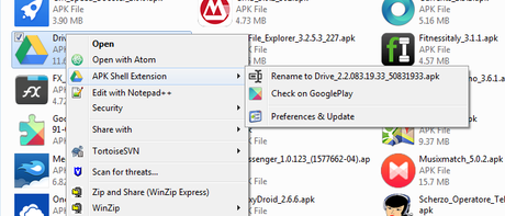 Apkshellext2 consente di organizzare e gestire APK su Windows Apkshellext2 - Screen 1