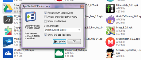 Apkshellext2 consente di organizzare e gestire APK su Windows Apkshellext2 - Screen 2