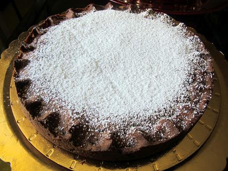 Crostata con cioccolato e pere caramellate 2