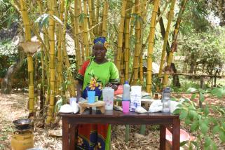 Estehr cooks fresh mandazi_pic