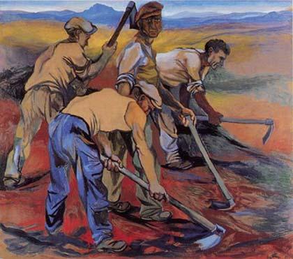 Olio-su-carra-incollata-su-tela-guttuso-contadini-al-lavoro-51 Olio-su-carra-incollata-su-tela-guttuso-contadini-al-lavoro-51