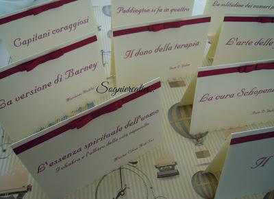 Tableau mariage, segnatavolo, segnaposto, segnagusto card guestbook matrimonio letterario psicologico