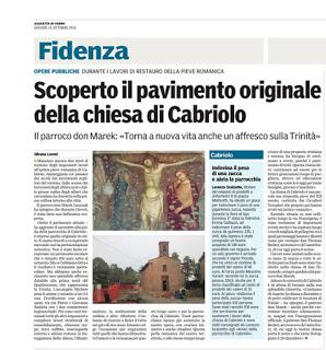 Cabriolo: un'opportunità per rilanciare il tratto urbano della Via Francigena Cabriolo: un'opportunità per rilanciare il tratto urbano della Via Francigena