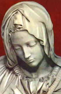 Schema a punto croce: La Pietà di Michelangelo particolare del viso della Madonna