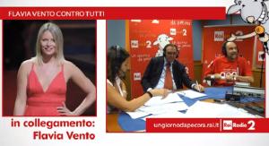 FLAVIA VENTO SHOW A RADIO2: GESU’ SALVERA’ IL MONDO; L’UOMO E’ CORROTTO, LA MAFIA E’ CORROTTA (VIDEO) flavia