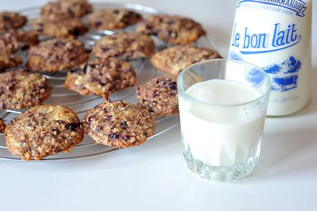 Biscotti con fiocchi di avena e frutti rossi