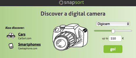 Snapsort ricerca la macchina fotografica perfetta