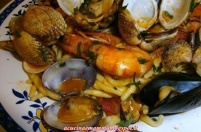 Trofie con frutti di mare e mazzancolle