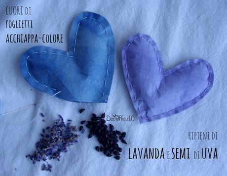 Cuori profumati, imbottiti con semi di uva e lavanda Cuori profumati, imbottiti con semi di uva e lavanda