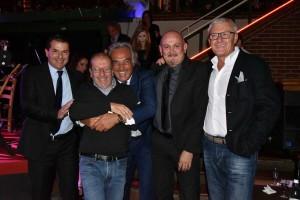 Da sinistra Direttore Capannina Maurizio Laudicino, Dario Vergassola, Giovanni Grazzini, Riccardo Santini, Giancarlo Coari