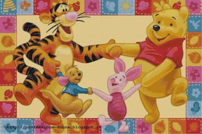 Schema a punto croce: Tappeto_14 Winnie Pooh Schema a punto croce: Tappeto_14 Winnie Pooh