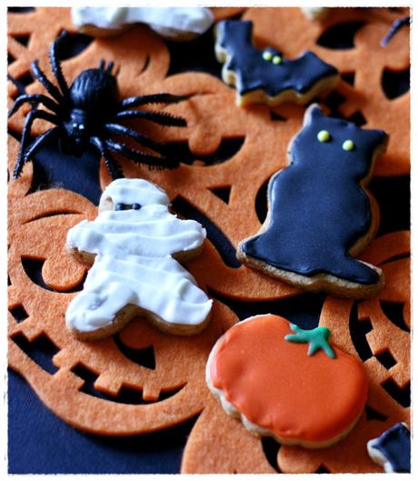 Biscotti Halloween (zucca, gatto nero, mumia, fantasma, pipistrello)3