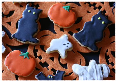 Biscotti Halloween (zucca, gatto nero, mumia, fantasma, pipistrello)5