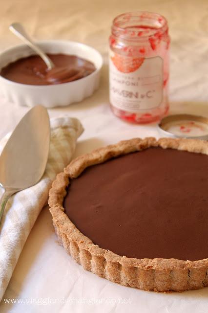 CROSTATA CON MARMELLATA DI LAMPONI E CIOCCOLATO (GLUTEN FREE!)