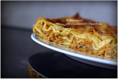 lasagne al ragù con zucca rossa