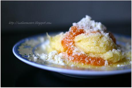 Polenta con crema di zucca rossa