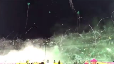 (VIDEO)Atletico Nacional fans atmosphere vs Millonarios 31.10.2015