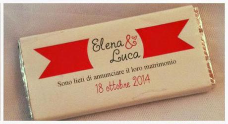 partecipazione matrimonio tavoletta cioccolata