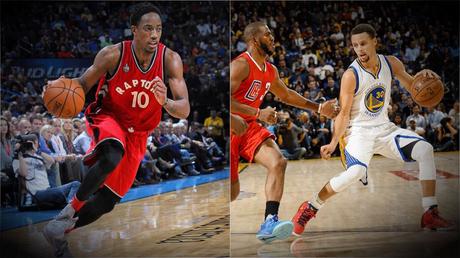 DeRozan e Curry - © 2015 twitter.com/NBA