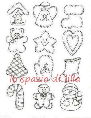 Ago & Filo: schemi per decorazioni natalizie / Needlecraft: Christmas sewing templates