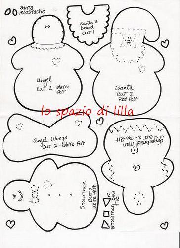 Ago & Filo: schemi per decorazioni natalizie / Needlecraft: Christmas sewing templates