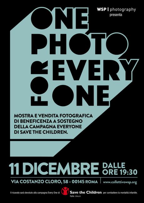One Photo For Everyone: mostra e vendita fotografica a sostegno di Save the Children