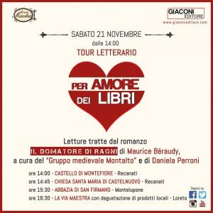 TOUR-LETTERARIO Per amore dei libri: una grande festa per tutta la famiglia con Giaconi Editore
