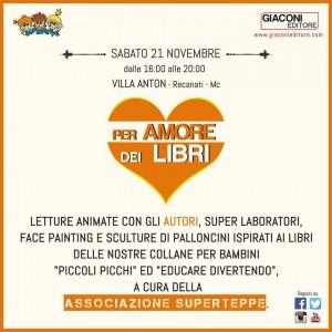 LABORATORI-BAMBINI Per amore dei libri: una grande festa per tutta la famiglia con Giaconi Editore