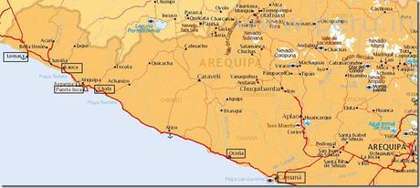 Mappa Parziale Nazca-Arequipa Mappa Parziale Nazca-Arequipa