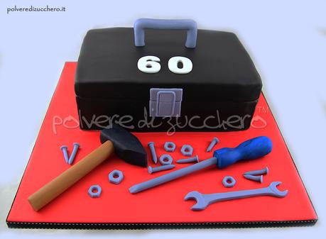 cake design pasta di zucchero cassetta degli attrezzi box tools polvere di zucchero