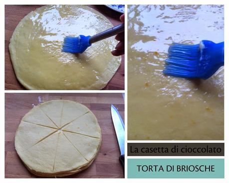 Torta briosche con mele e crema pasticcera