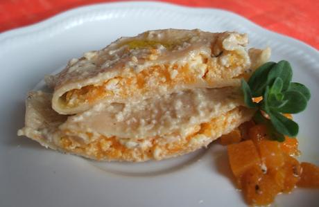 Tortelli alla zucca con salsa di noci - L'interno