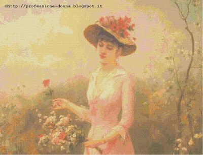 Schema a punto croce: Dama elegante (Charles Amable Lenoir) Schema a punto croce: Dama elegante (Charles Amable Lenoir)