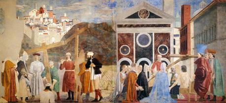 piero della francesca, ritrovamento delle tre croci e verifica della croce, chiesa di s. francesco, arezzo