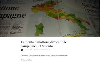 Consumo di suolo nel Salento leccese