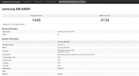 Samsung Galaxy A9 avvistato su GeekBench gsmarena_002