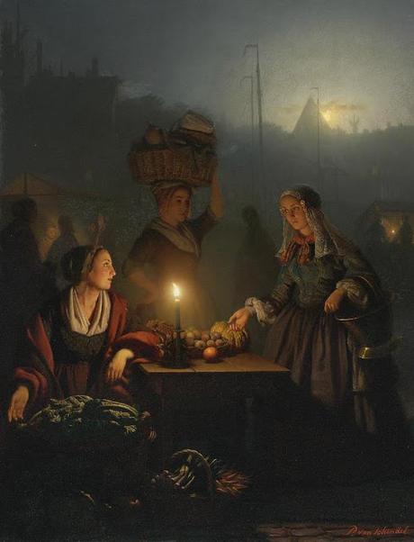 Petrus van Schendel's paintings and the atmosphere 'By Candlelight'.