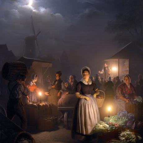 Petrus van Schendel's paintings and the atmosphere 'By Candlelight'.