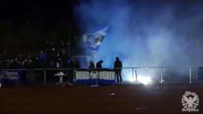 (VIDEO)Fan owned club HFC Falke's Ultras Nordfalken pyros away vs Blau-Weiß 96 13.11.2015