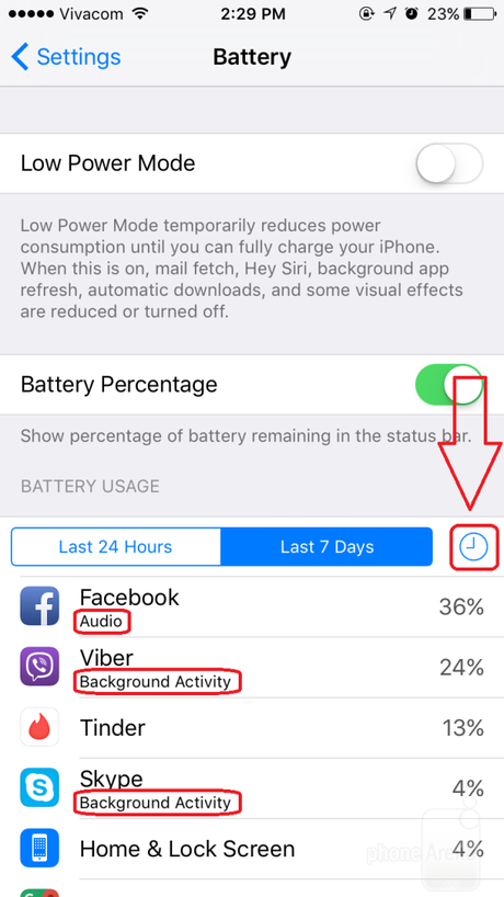 Come identificare le applicazioni che consumano più batteria e aumentare l’autonomia su iPhone, iPad o iPod (iOS 9) Step-5