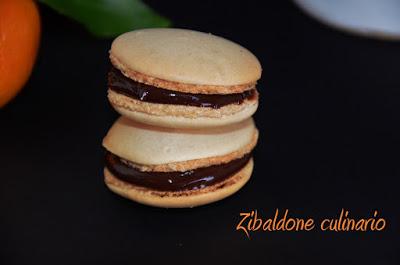 I miei primi Macarons: macaron clementina- cioccolato