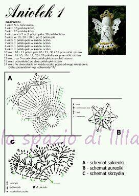 Collezione di angeli all'uncinetto con schemi / Crochet angels collection, free charts