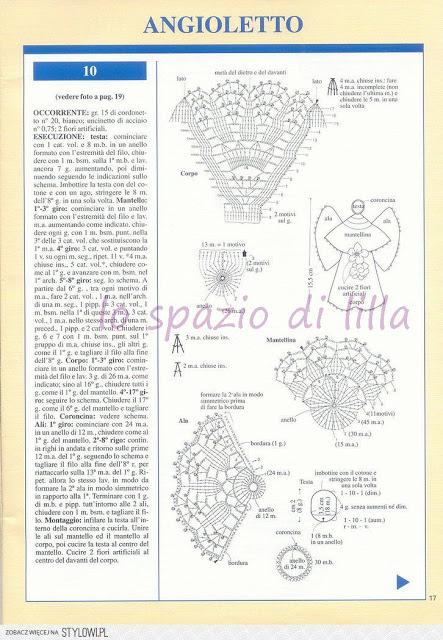 Collezione di angeli all'uncinetto con schemi / Crochet angels collection, free charts