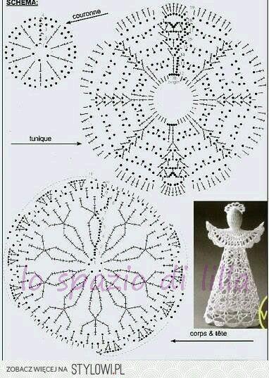 Collezione di angeli all'uncinetto con schemi / Crochet angels collection, free charts