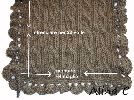 Llama di Adriafil e la stola-mantellina ai ferri con trecce doubleface. Spiegazioni