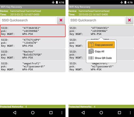 Scoprire le password WiFi memorizzate su Android