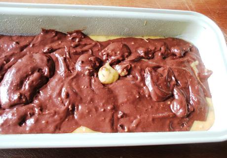 Plumcake bi-gusto alla zucca e cioccolato con copertura croccante