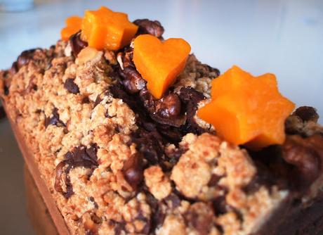 Plumcake bi-gusto alla zucca e cioccolato con copertura croccante